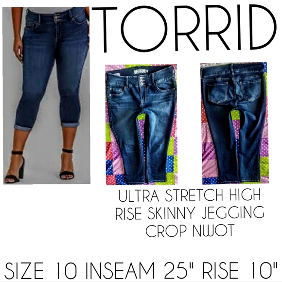torrid Denim - Torrid Jeans Size 10 High Rise Skinny Crop Nwot